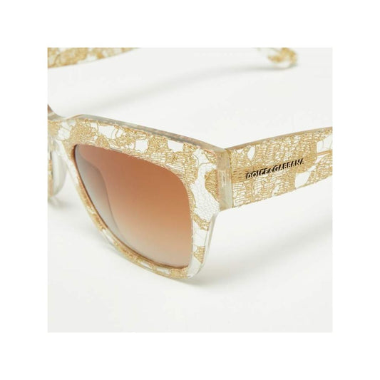 Chic Flesh Pink and Gold Weave Sunglasses