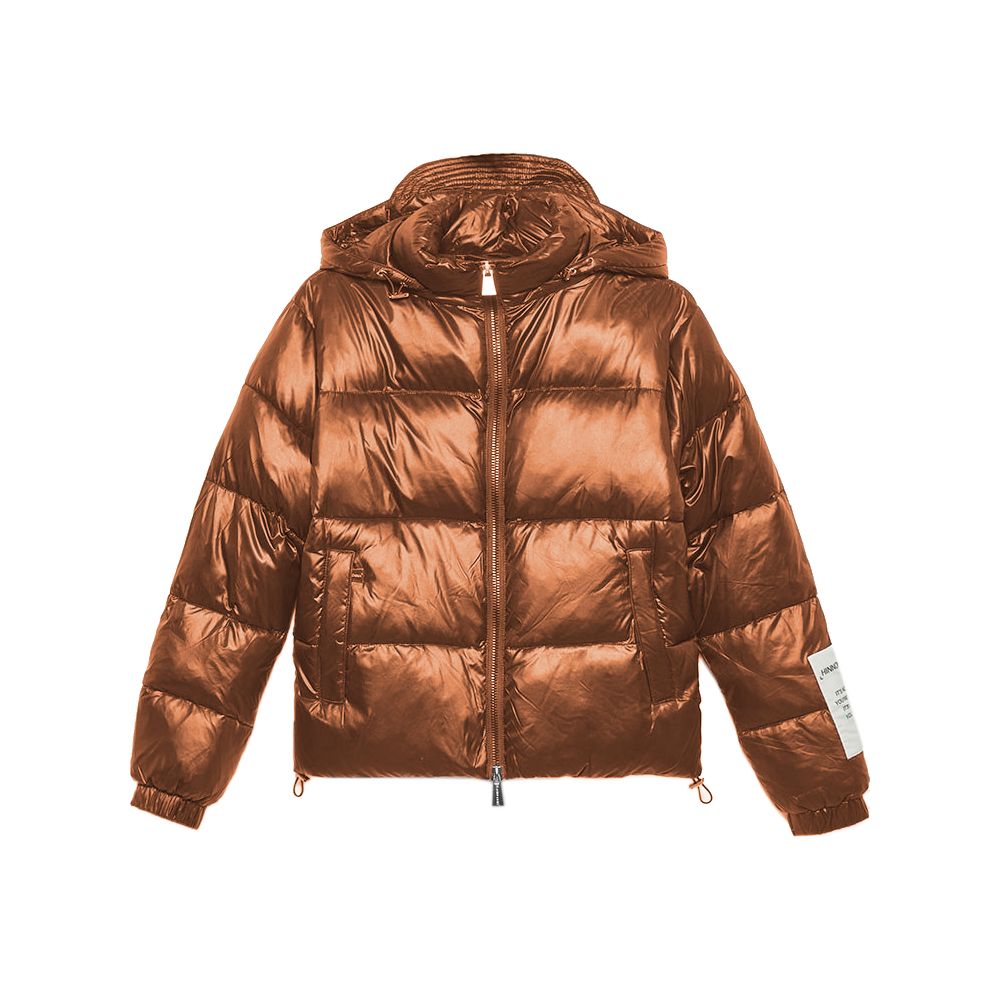 Elegant Nylon Down Jacket with Hood