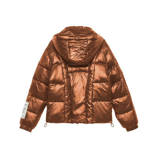 Elegant Nylon Down Jacket with Hood