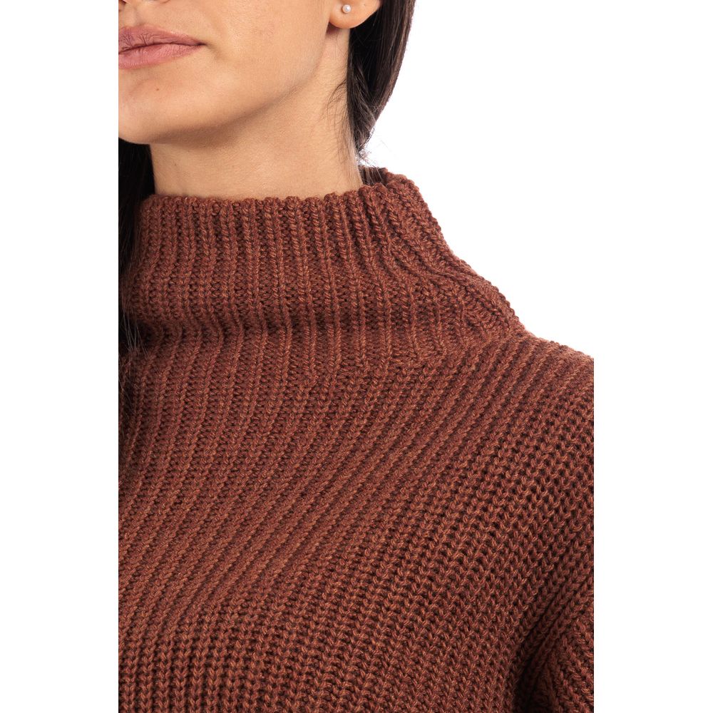 Chic Pearlized Knit Turtleneck Dress