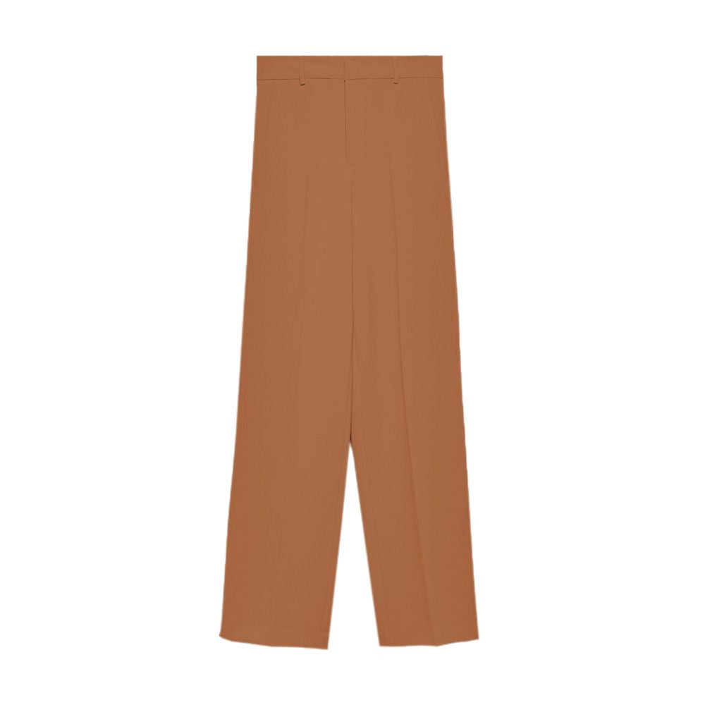 Elegant Crepe Straight Trousers