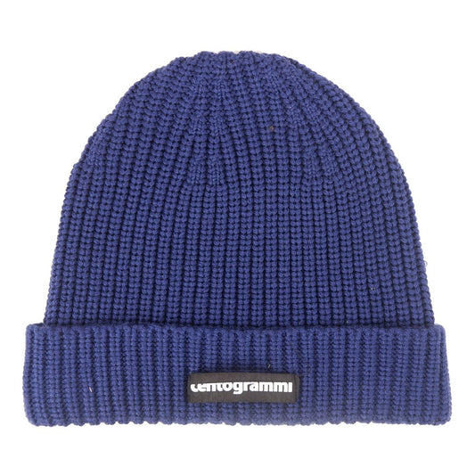 Elegant Wool Blend Cap with Contrasting Logo