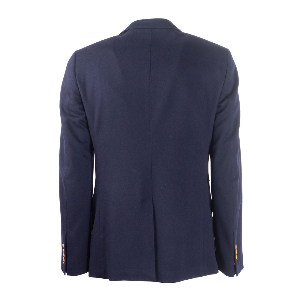 Elegant Dark Blue Cashmere Jacket