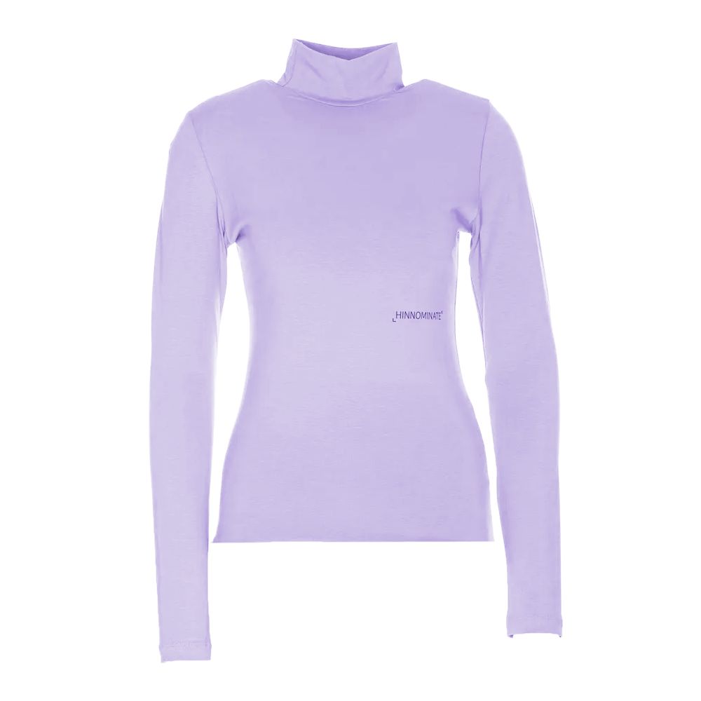 Chic Purple Turtleneck Lightweight Sweater