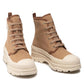 Elegant Canvas Ankle Boots with Side Logo