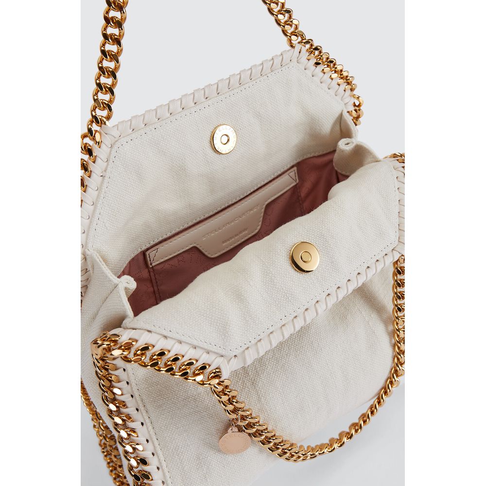 Chic Mini Falabella Canvas Tote - Pristine White