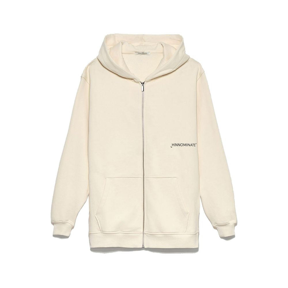 Elegant All-Zip Hooded Sweatshirt in White