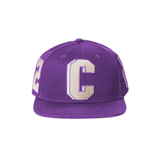 Bold Purple Flat Visor Logo Cap