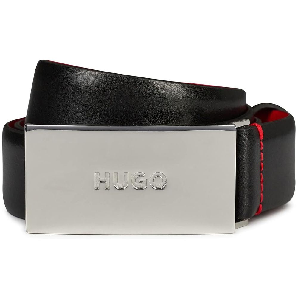 Elegant Baldwin Calfskin Leather Belt - Black