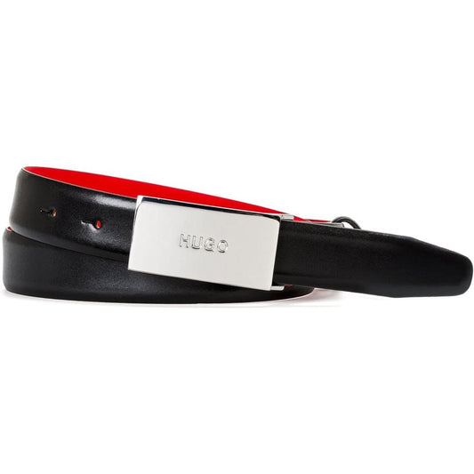 Elegant Baldwin Calfskin Leather Belt - Black