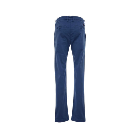 Elegant Slim Fit Chino Trousers in Blue