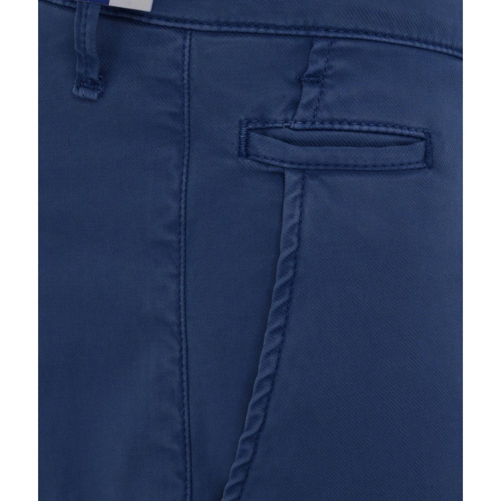 Elegant Slim Fit Chino Trousers in Blue