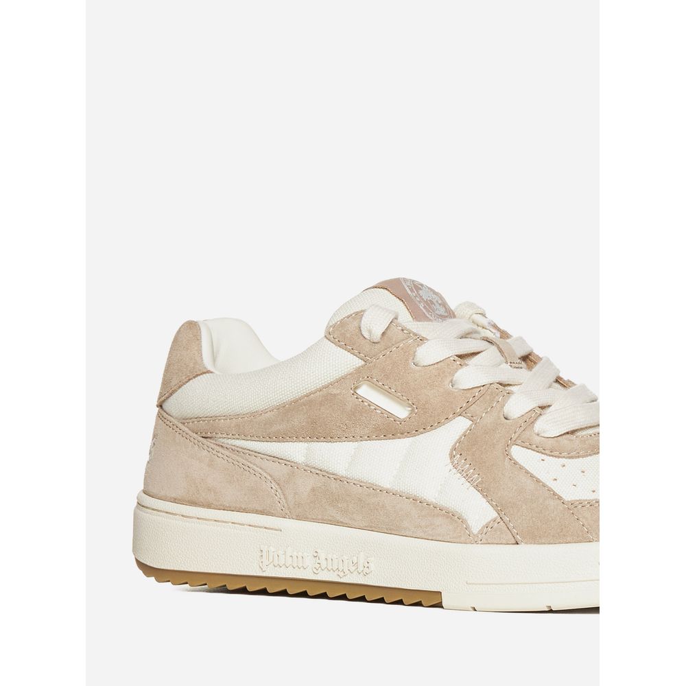 Sleek Beige University Canvas Sneakers