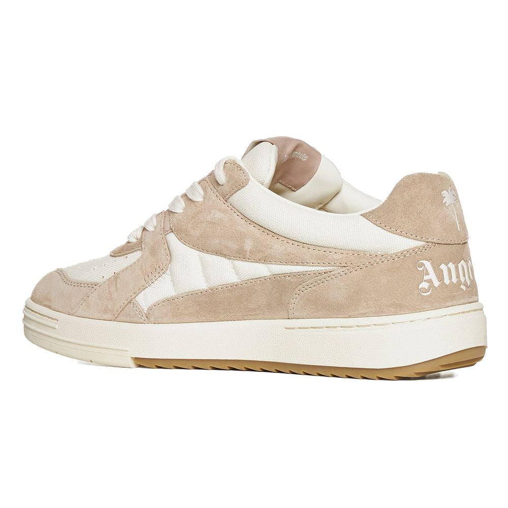 Sleek Beige University Canvas Sneakers