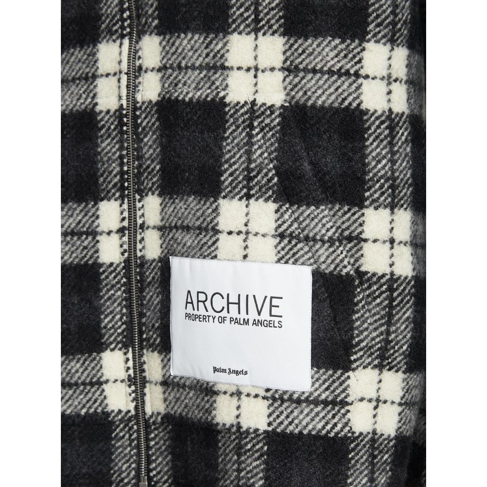 Archival Check Cashmere Hooded Jacket