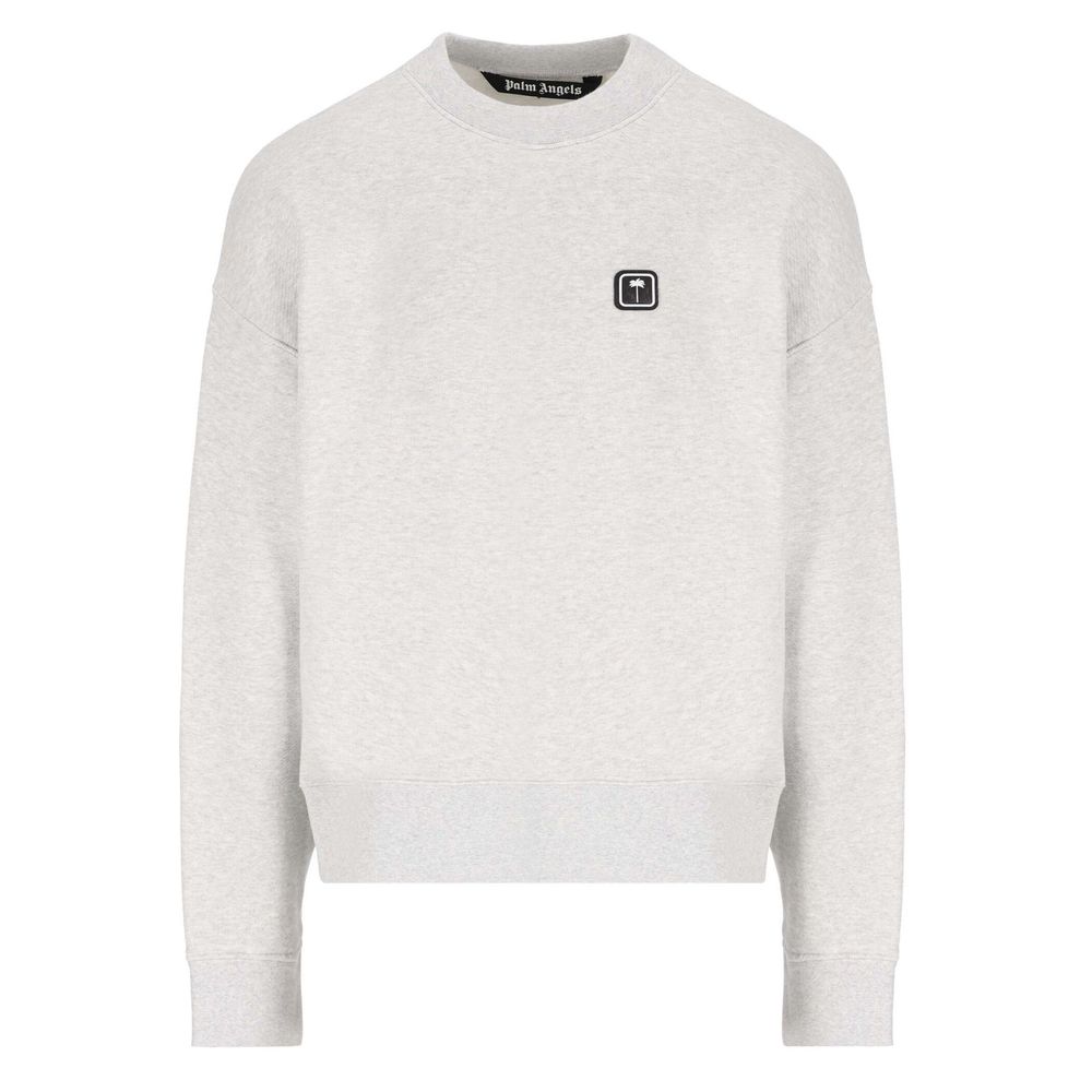 Embossed Logo Crewneck Cotton Sweatshirt