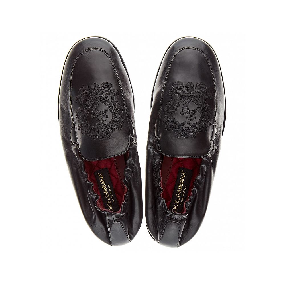 Elegant Embroidered Leather Loafers