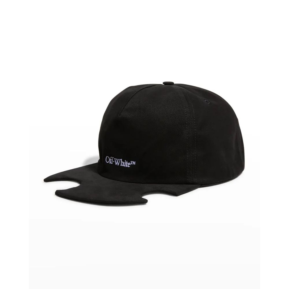 Embroidered Cotton Logo Hat - Chic Black