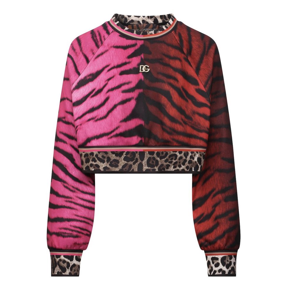 Iconic Leopard Print Short Sweatshirt