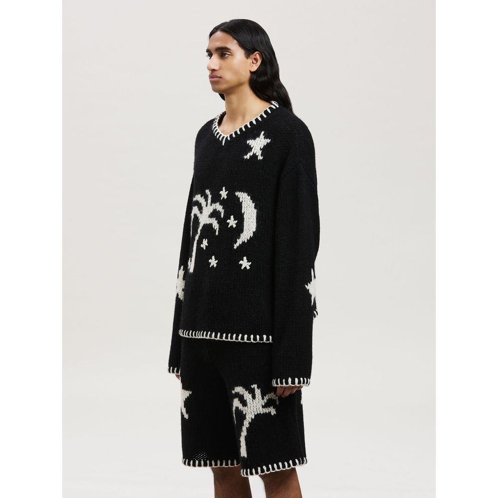 Nightsky Embroidered Wool Sweater