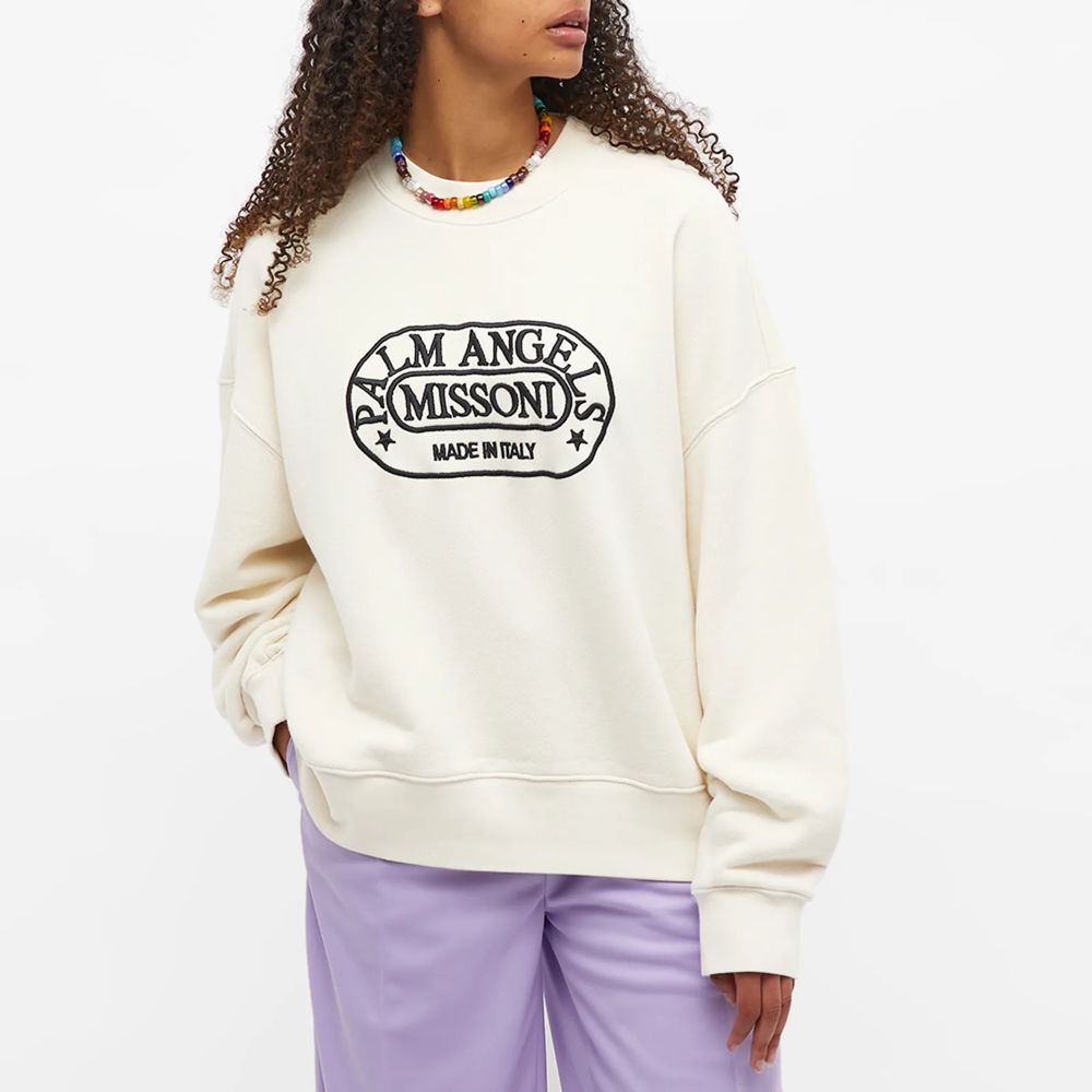 Embroidered Cotton Sweatshirt with Logo Detail