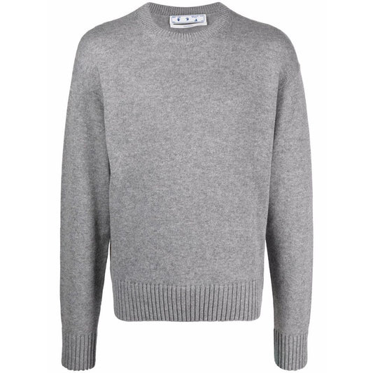 Elegant Gray Wool Sweater for Men