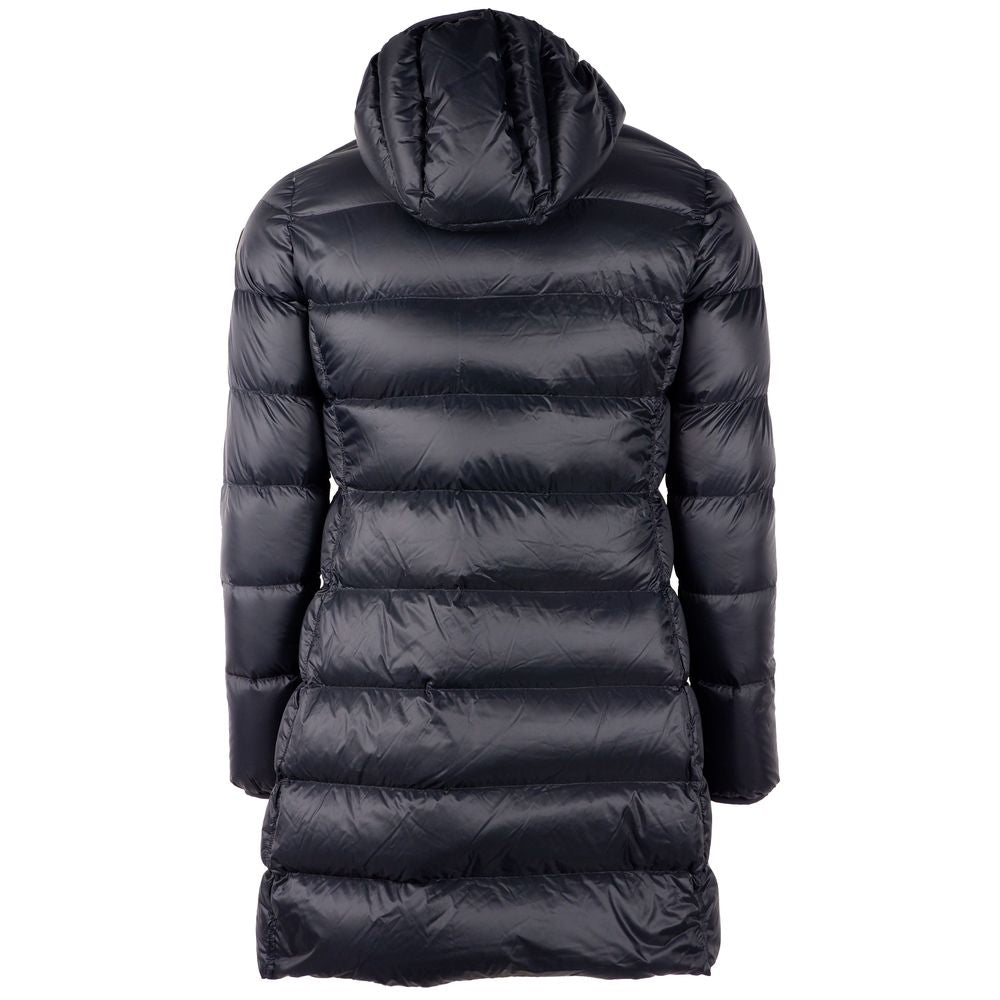 Reversible Long Down Jacket in Sleek Black