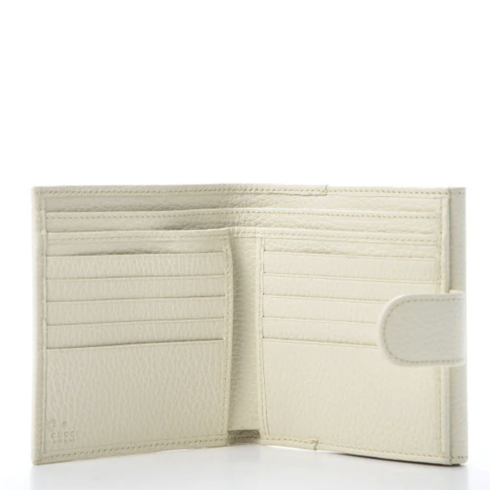 Elegant Ivory Leather Bifold Wallet