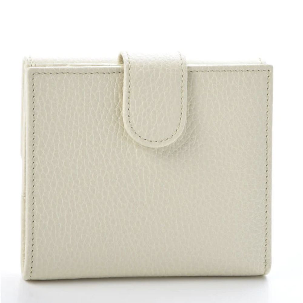 Elegant Ivory Leather Bifold Wallet