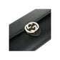 Elegant Calfskin Leather Chain Wallet