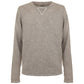 Chic Elbow Patch Crew Neck Sweater