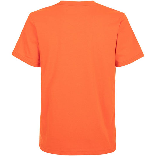 Vibrant Orange Logo Tee for Men