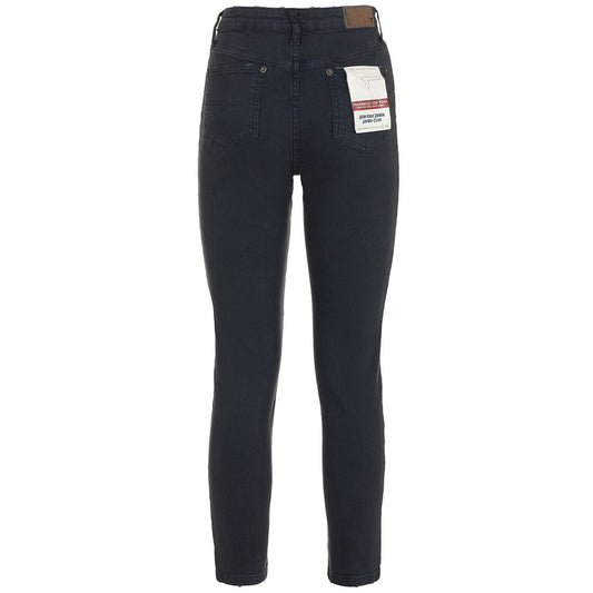 Chic Dark Blue Regular Trousers for Women