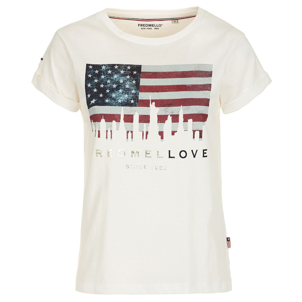 Chic White Flag Logo Tee