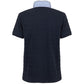 Chic Blue Cotton Polo Shirt with Green Accents