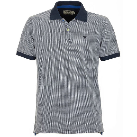 Dapper Polka Dot Cotton Polo - Blue