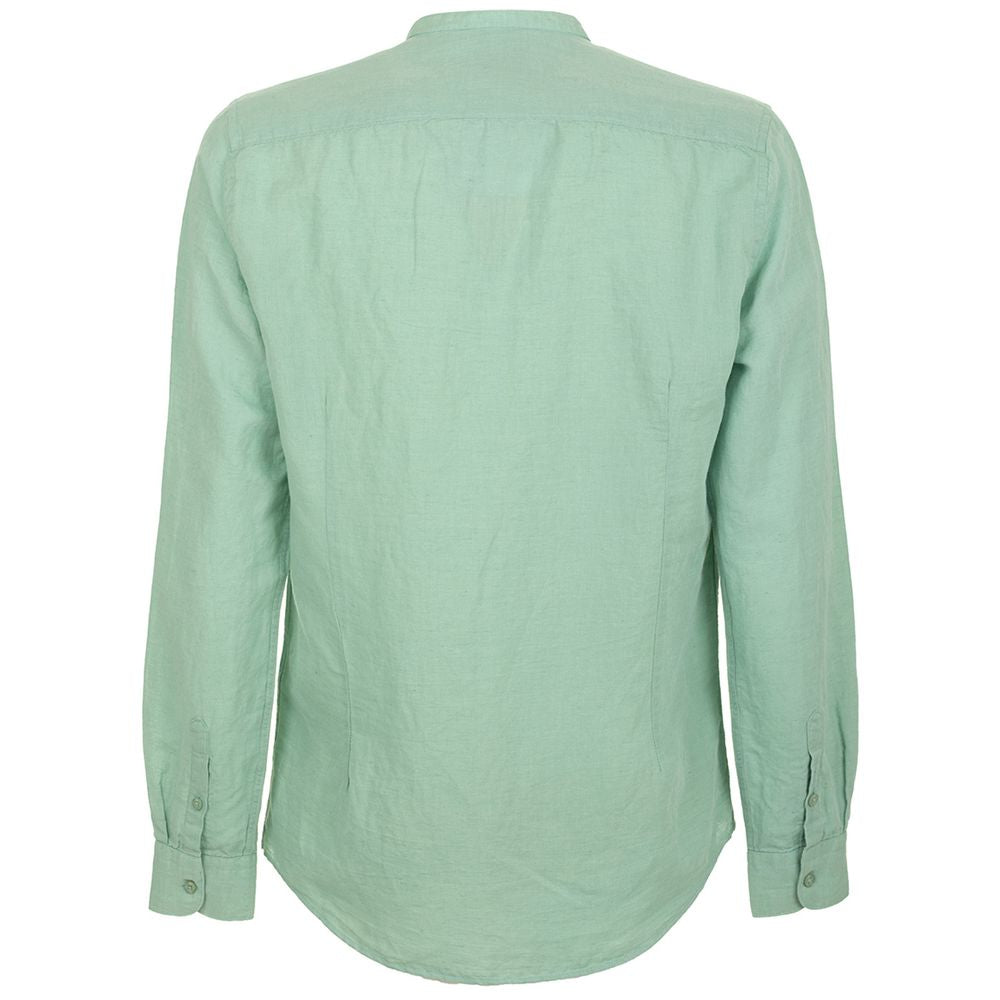 Apple Green Mandarin Collar Shirt