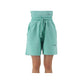 Chic Fleece Bermuda Shorts with Logo Detail