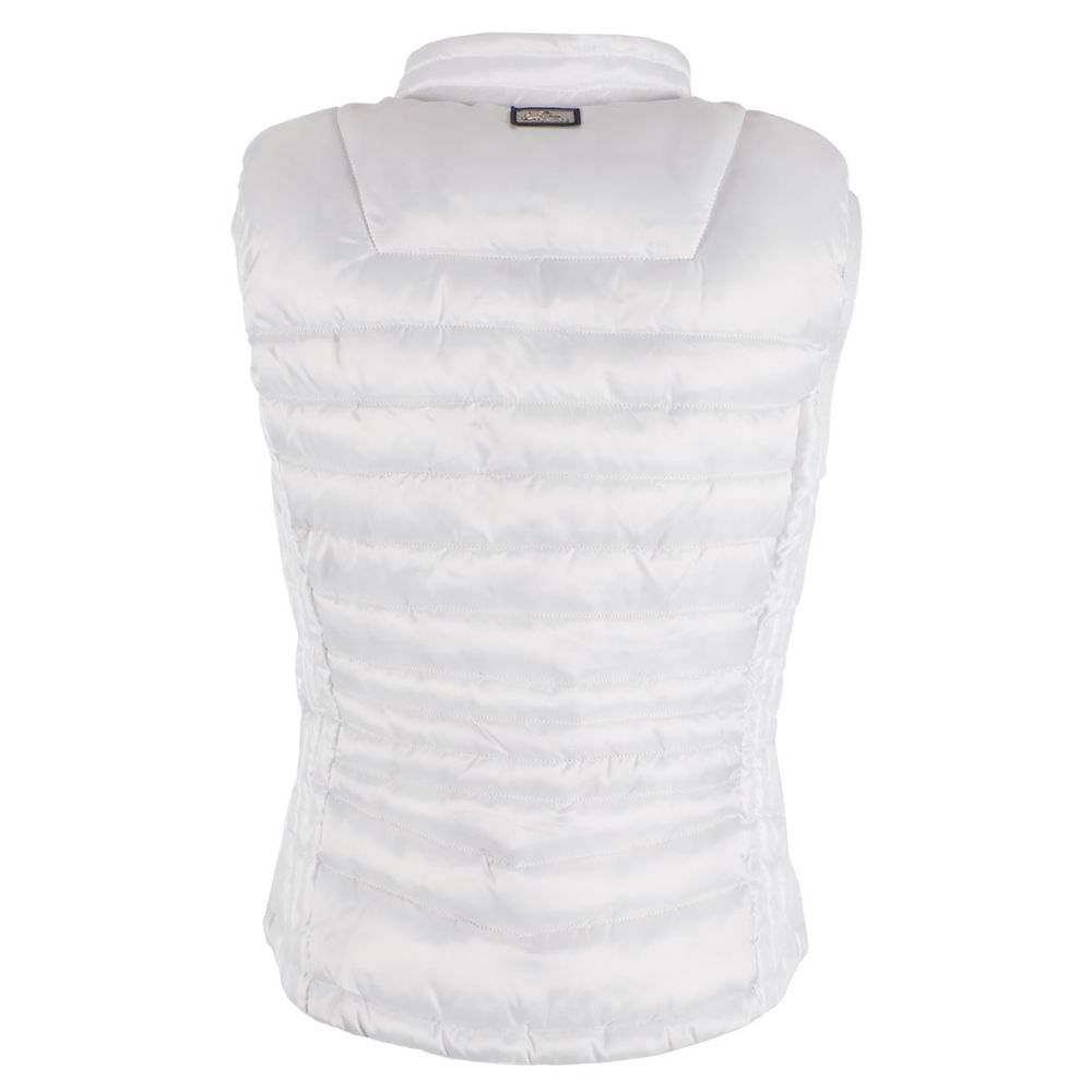 Chic White Sleeveless Technical Vest