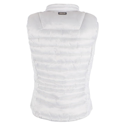 Chic White Sleeveless Technical Vest