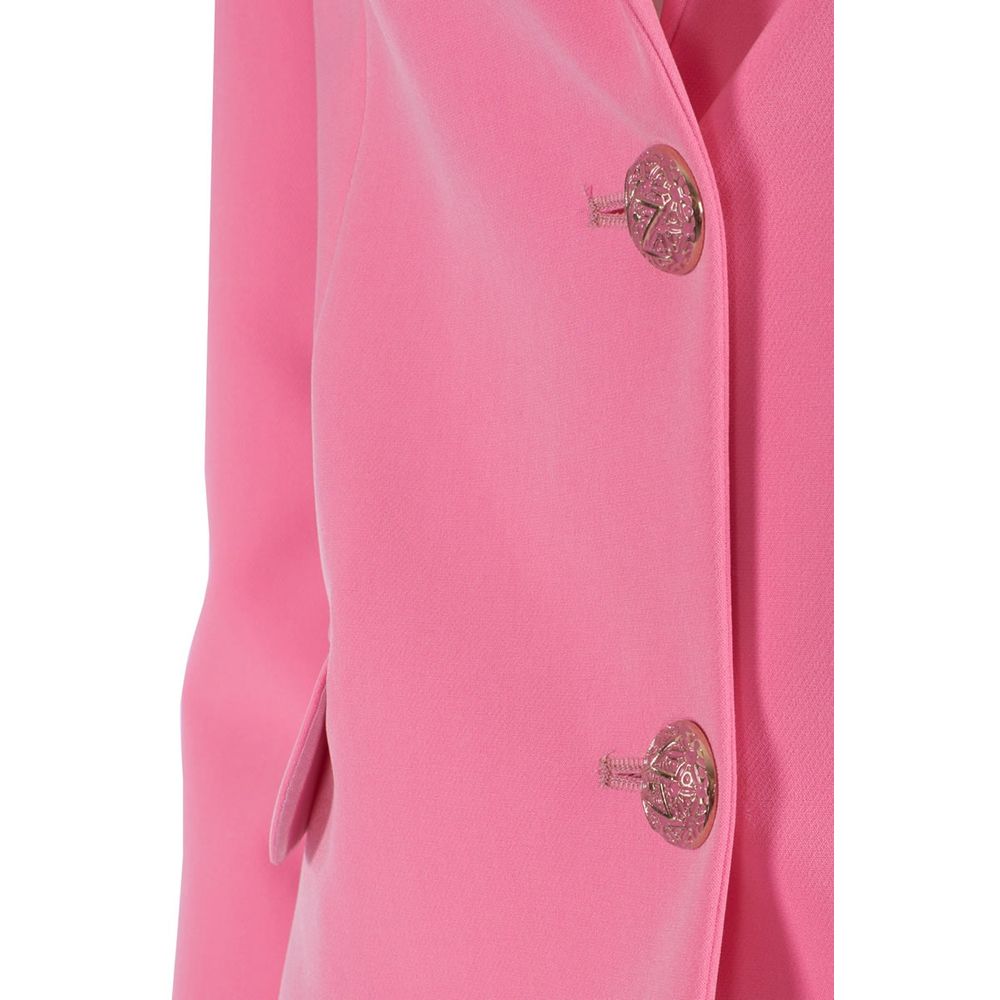 Elegant Pink Nylon Classic Jacket