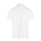 Elegant White Pique Cotton Polo Shirt