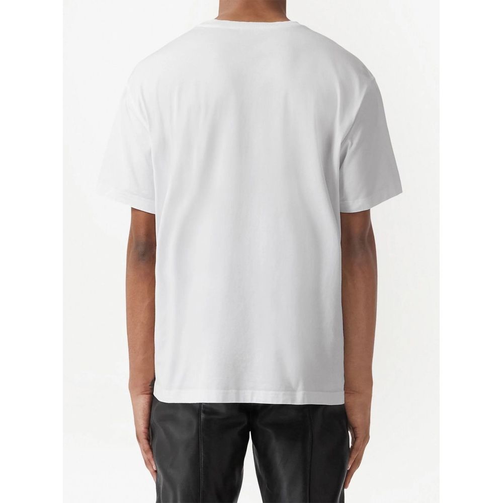 Elegant White Stretch Cotton Tee