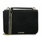 Elegant Faux Leather Crossbody Bag - Chic Silver Accents