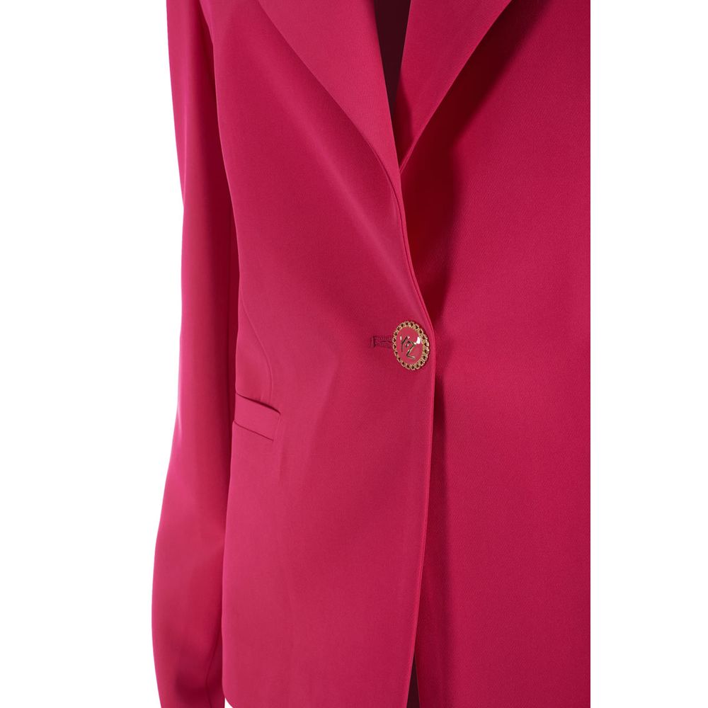 Chic Fuchsia Crepe Summer Jacket