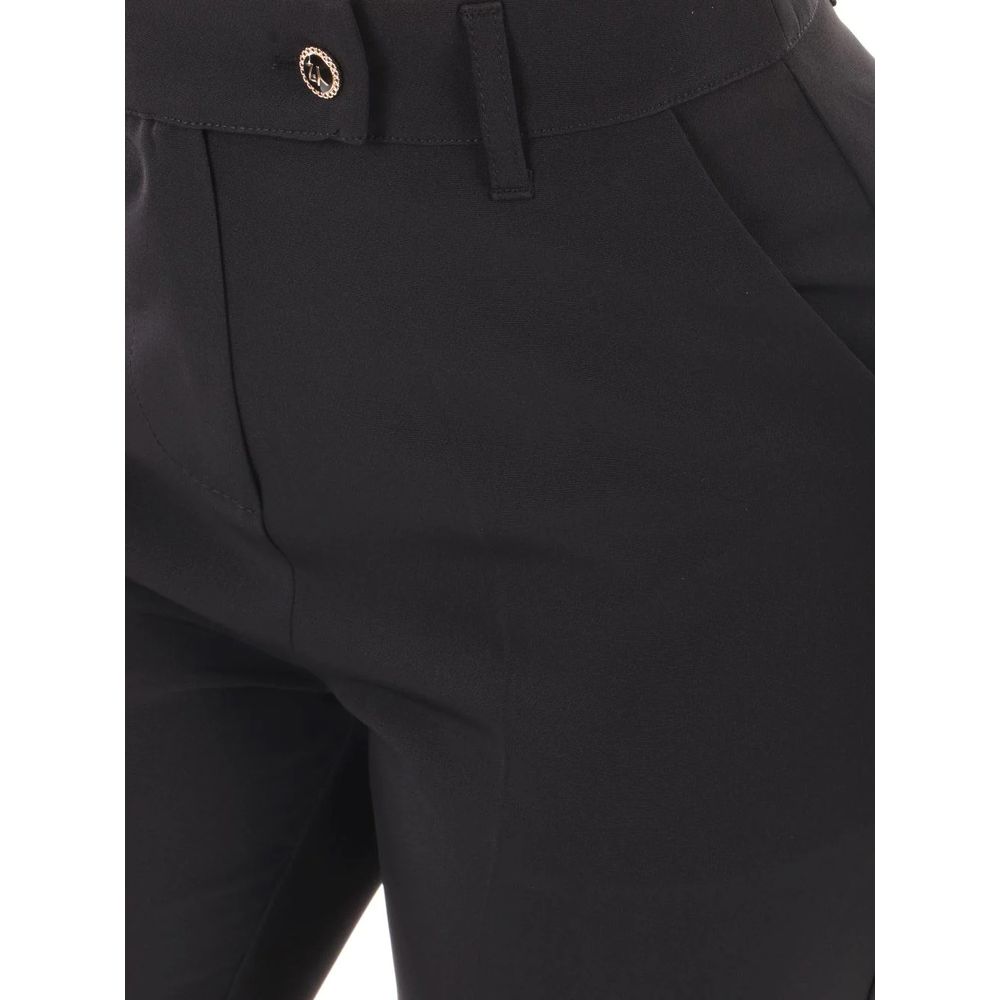 Elegant Black Trousers with Regular Fit