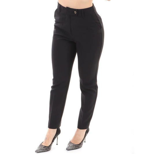 Elegant Black Trousers with Regular Fit