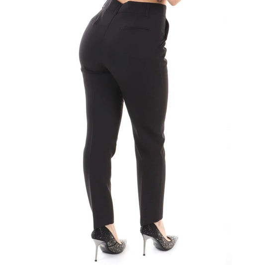 Elegant Black Trousers with Regular Fit