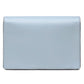 Elegant Light Blue Faux Leather Shoulder Bag