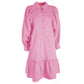 Elegant Cotton Dress with Gathered Sleeves
